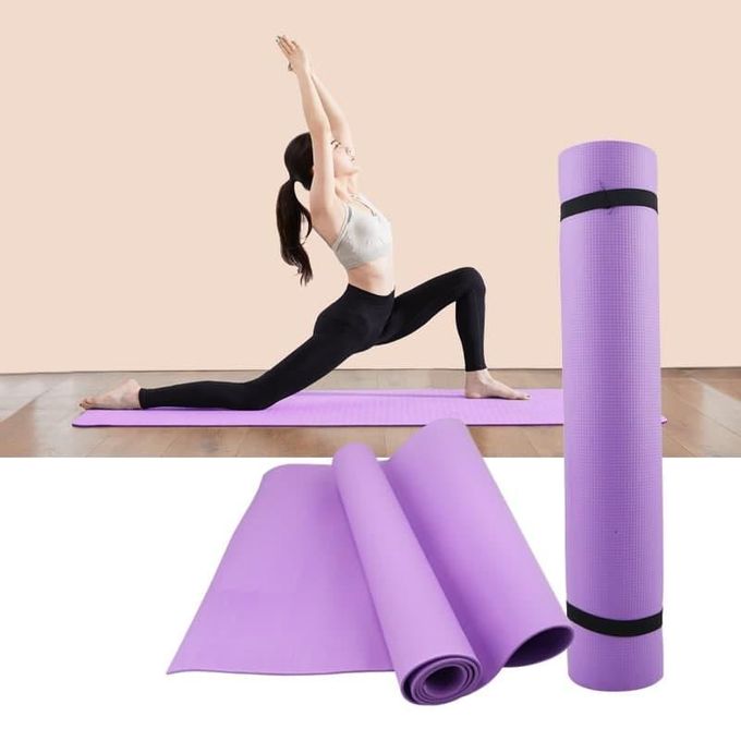 7AGAT double-sided TPE yoga mat with non-slip surface, 6mm thickness, ideal for yoga, Pilates, and home workouts