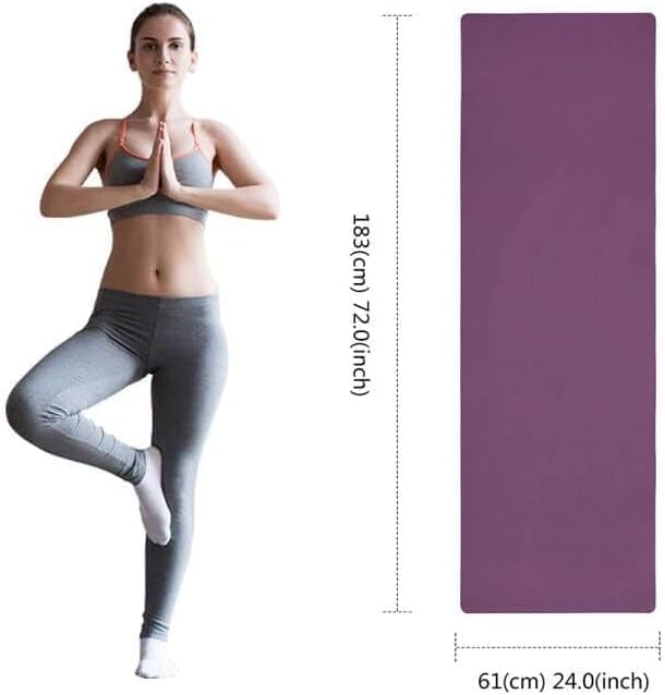 Double-sided TPE yoga mat by 7AGAT, 6mm non-slip exercise mat for yoga, Pilates, and home workouts
