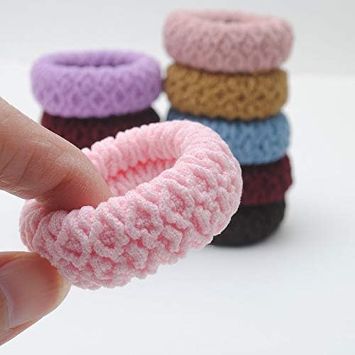 Pack of 12 multicolor braided hair ties for women and girls, thick elastic scrunchies with strong hold and no damage, by 7AGAT.