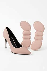 Pair of 7AGAT silicone heel cushion pads with anti-slip grips, soft back liners for high heels, flats, and boots to prevent blisters.