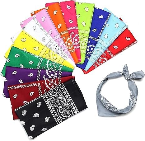 Unisex 7AGAT bandana and head scarf in vibrant fabric, versatile for face covering, neck wrap, or handkerchief use.