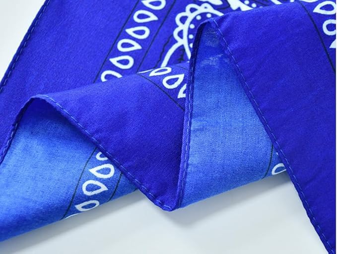 Set of 2 unisex soft bandanas, versatile head, neck, face cover, wrist wraps, and handkerchiefs by 7AGAT for daily wear.