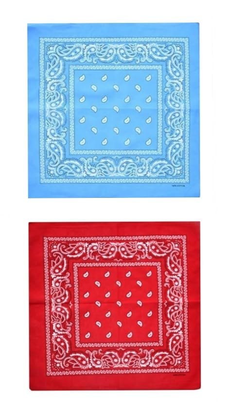 Set of 2 unisex 7AGAT bandanas featuring soft head, neck scarves, face covers, wrist wraps, and handkerchiefs for daily use.