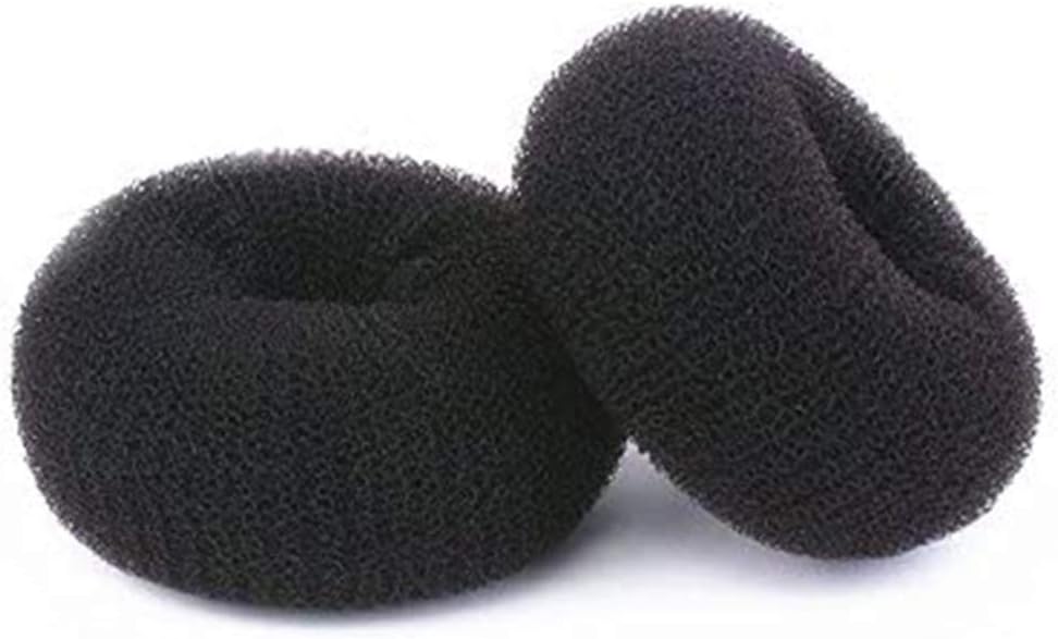 7AGAT hair donut bun maker ring set for creating stylish buns on short and thin hair, includes two flexible hair doughnut shapers.
