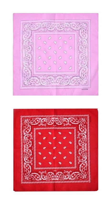 Set of 2 unisex 7AGAT bandanas featuring soft head and neck scarves, face covers, wrist wraps, and handkerchiefs for daily use.