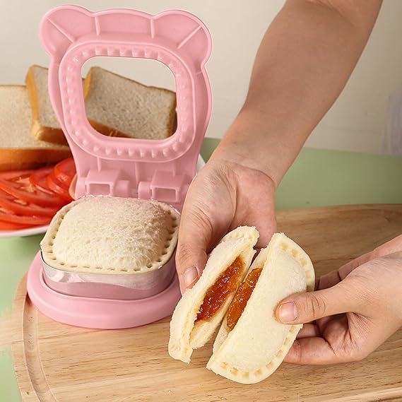 7AGAT fun sandwich cutter and sealer for kids, 2-in-1 lunchbox tool for creating fun-shaped sandwiches and sealing snacks.