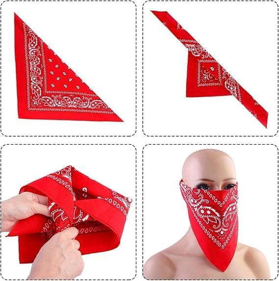Unisex 7AGAT bandana with versatile head scarf, neck wrap, and face cover, made of lightweight fabric in a stylish pattern.