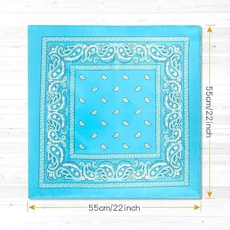 Set of two 7AGAT unisex bandanas featuring soft head and neck scarves, face covers, wrist wraps, and handkerchiefs for daily wear.