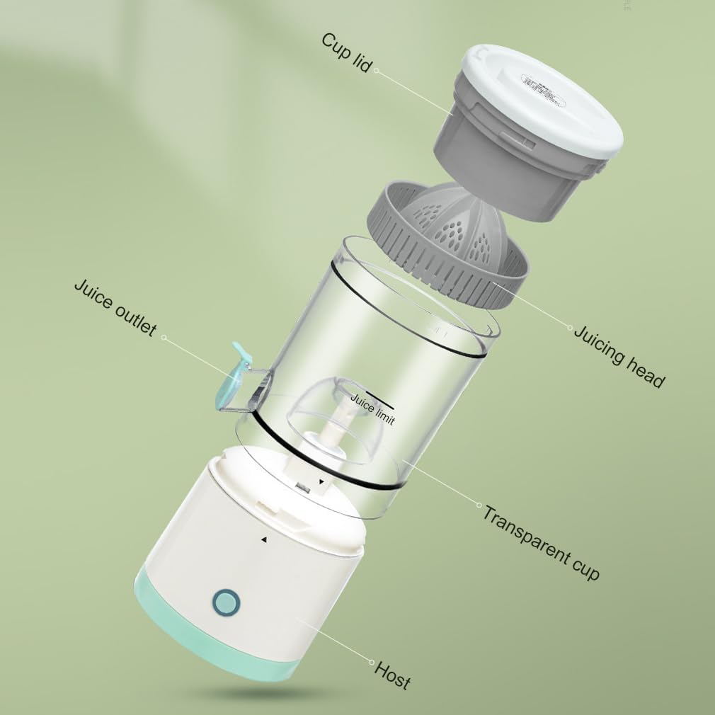 White electric citrus juicer with side juice outlet by 7AGAT, featuring a compact design and easy-to-use juicing surface.