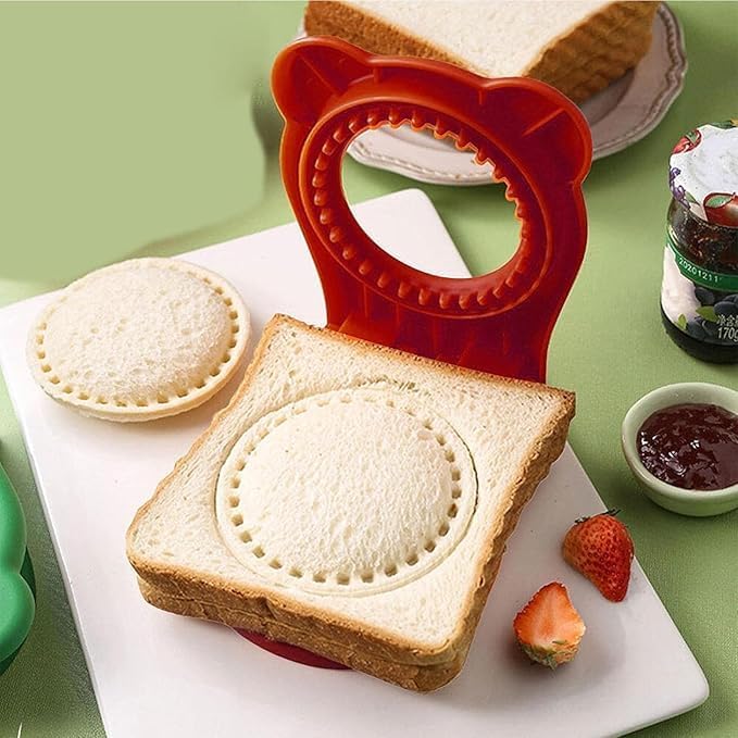 7AGAT fun sandwich cutter and sealer for kids, 2-in-1 lunchbox tool for creating fun-shaped sandwiches and sealing snacks.