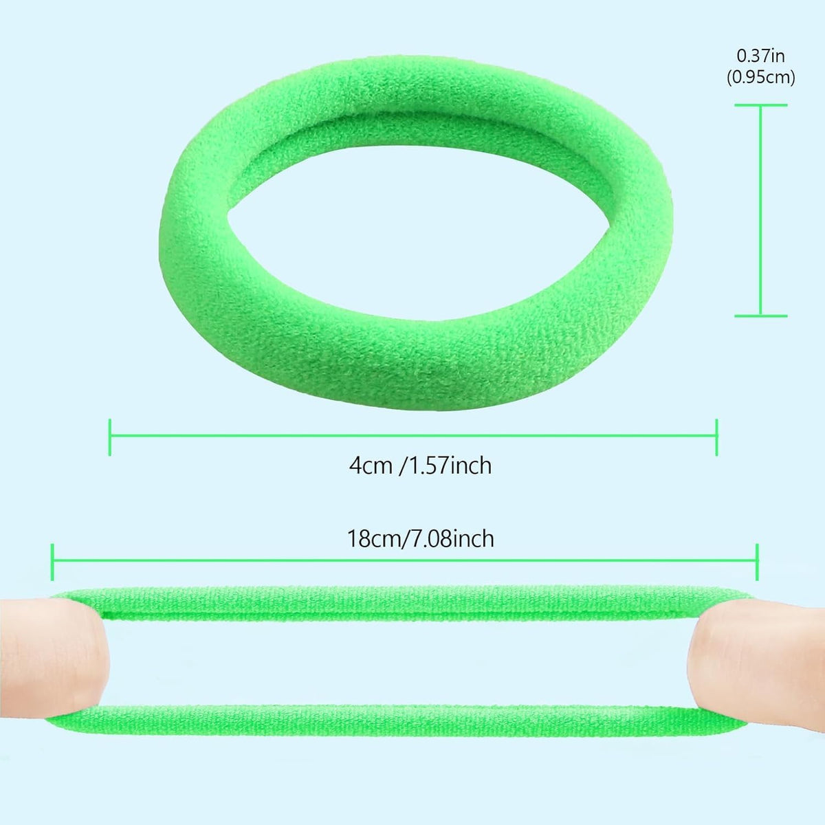 7AGAT seamless thick cotton elastic hair ties for women, no damage ponytail holders, gentle on thick hair, stretchy and durable.