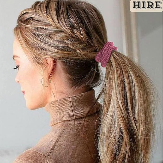 Set of 12 colorful braided hair ties for women and girls, thick elastic ponytail holders with no damage, strong hold by 7AGAT
