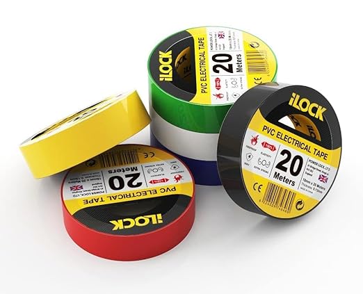 iLOCK Professional PVC electrical insulation tape by 7AGAT, high-flexibility and flame-retardant for wire repairs and cable bundling