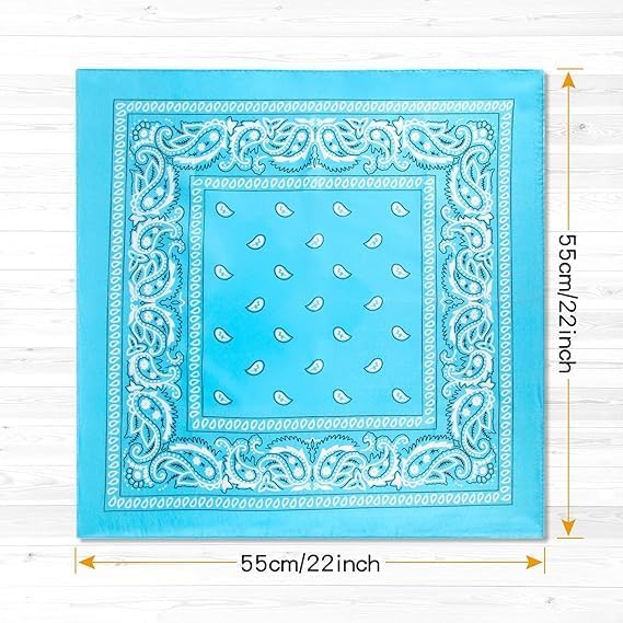 7AGAT multipurpose bandana in vibrant fabric, worn as head scarf, neck wrap, face cover, or handkerchief, unisex style