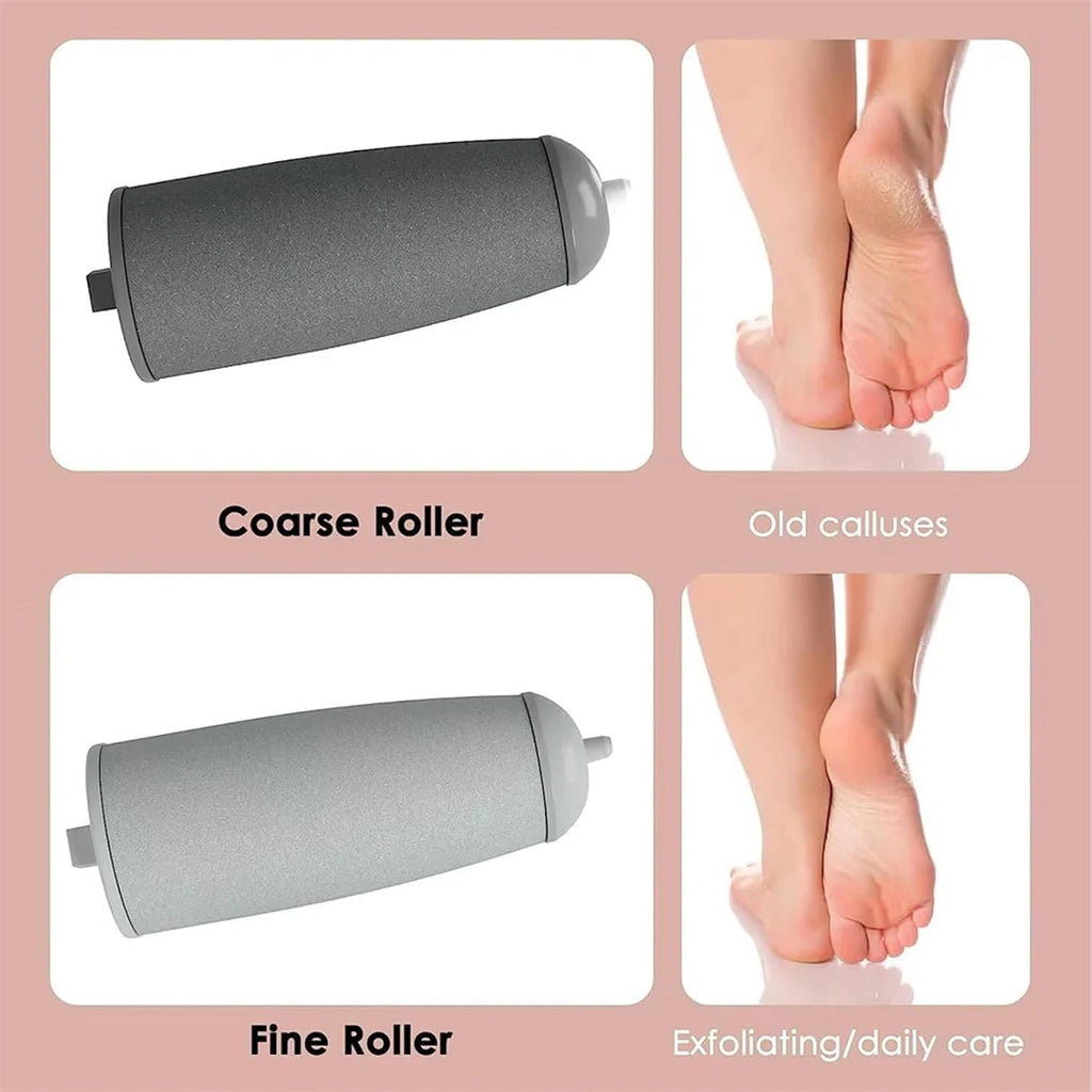 7AGAT USB rechargeable electric foot file with two-speed settings for heel callus removal, portable skin care tool in compact size
