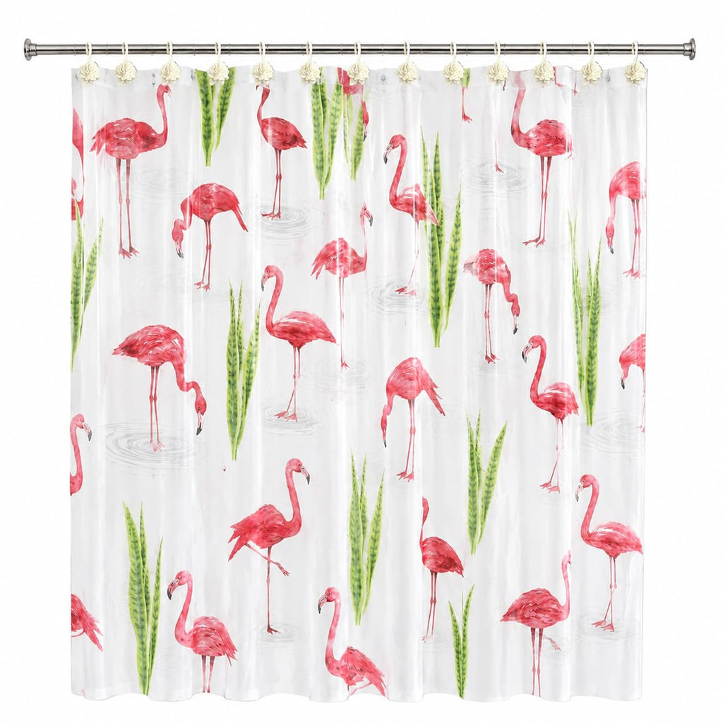 7AGAT waterproof bathroom shower curtain with modern design and 12 hooks, ideal for home or hotel bathroom decor.