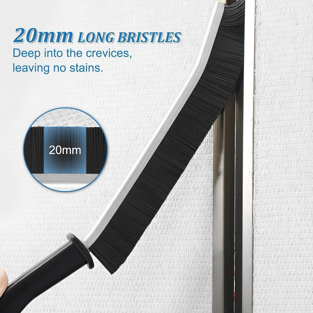 7AGAT crevice cleaning brush with curved head and long handle for bathroom and cleaning tasks.