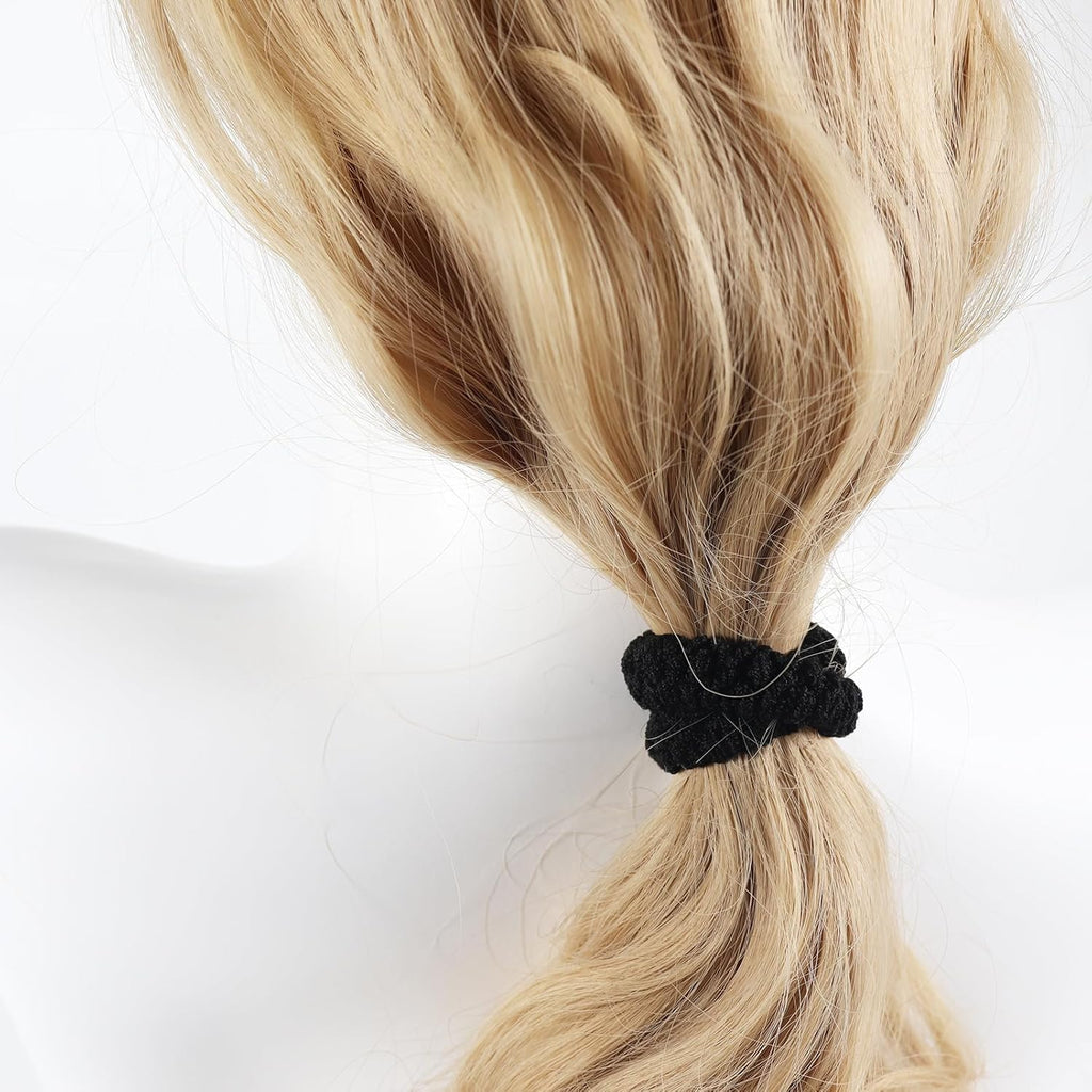 Multi-color braided hair ties for women and girls, thick elastic scrunchies with strong hold, gentle on hair, pack of 12 from 7AGAT.