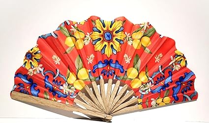 7AGAT bamboo silk handheld fan with intricate design, perfect for women’s wedding, dance, and party decoration.