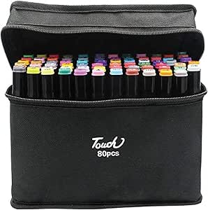 7AGAT dual tip art marker set with brush and chisel tips, perfect for drawing, coloring, and sketching in vibrant colors.