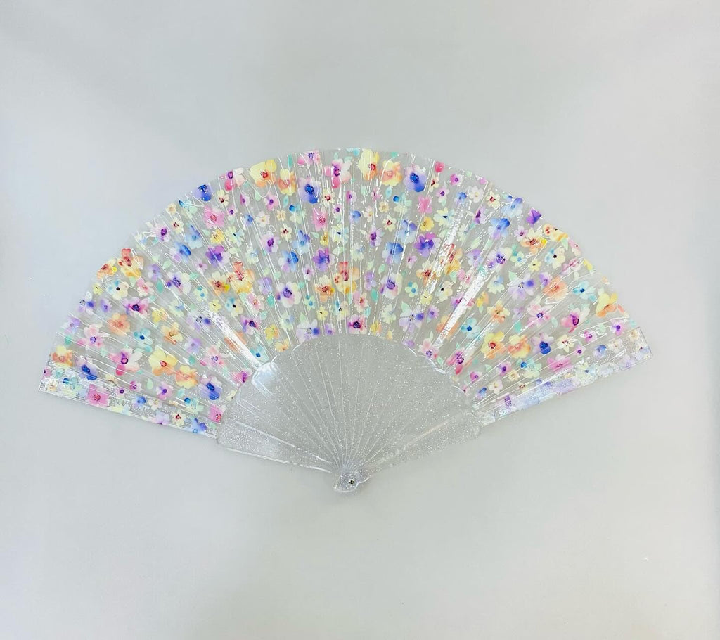 7AGAT classic silk handheld folding fan with Chinese and Spanish design, ideal for weddings, parties, and home decor.