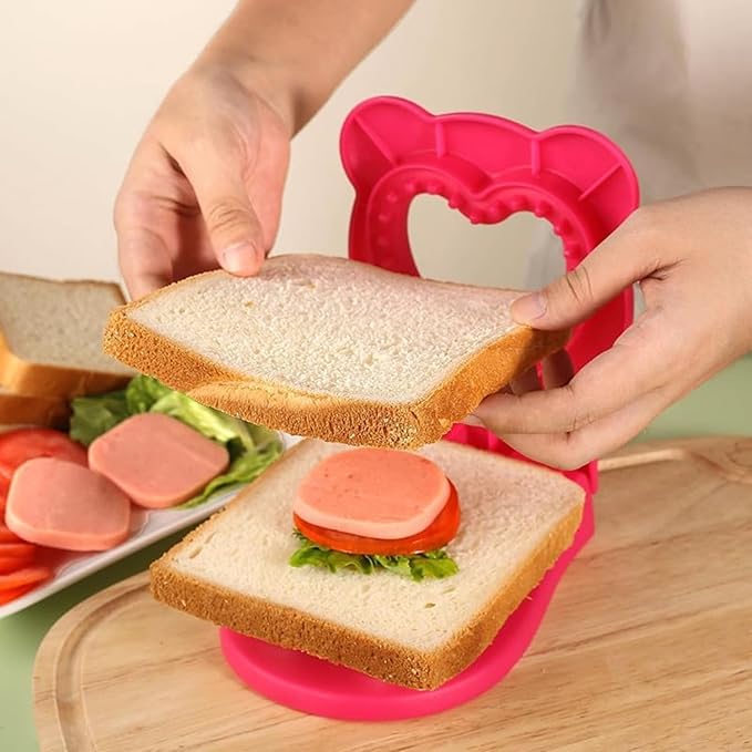 7AGAT fun sandwich cutter and sealer for kids, 2-in-1 lunchbox tool for making fun-shaped sandwiches and sealing snacks.