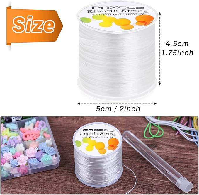 7AGAT 1mm elastic beading cord for jewelry making and DIY crafts, stretch bead thread for jewelry and craft projects