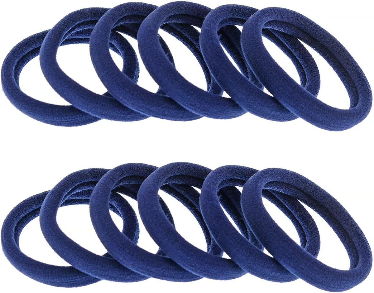 Seamless thick cotton elastic ponytail holders for women by 7AGAT, gentle on hair, no damage, stretchy hair ties for thick hair.