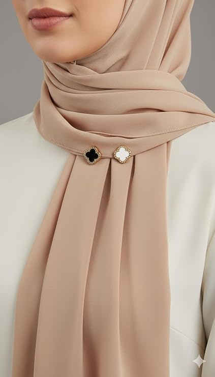 Set of 6 pairs of 7AGAT No-Snag Magnetic Hijab Pins with fabric-safe design, ideal for securing scarves comfortably.