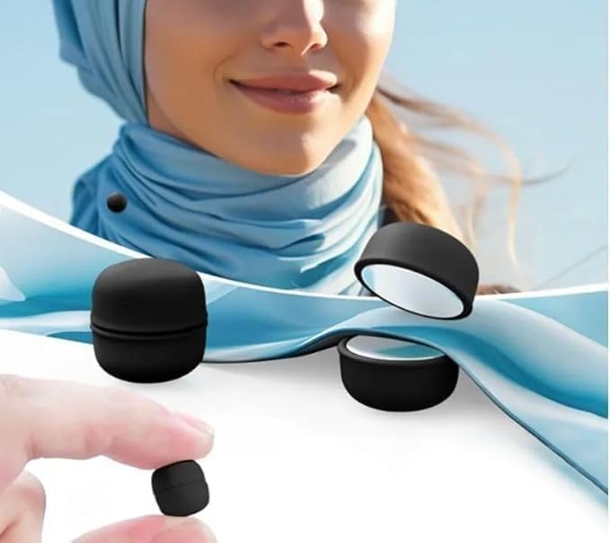 Set of 6 No-Snag Magnetic Hijab Pins by 7AGAT with fabric-safe scarf magnets, designed for secure and gentle hijab fastening.