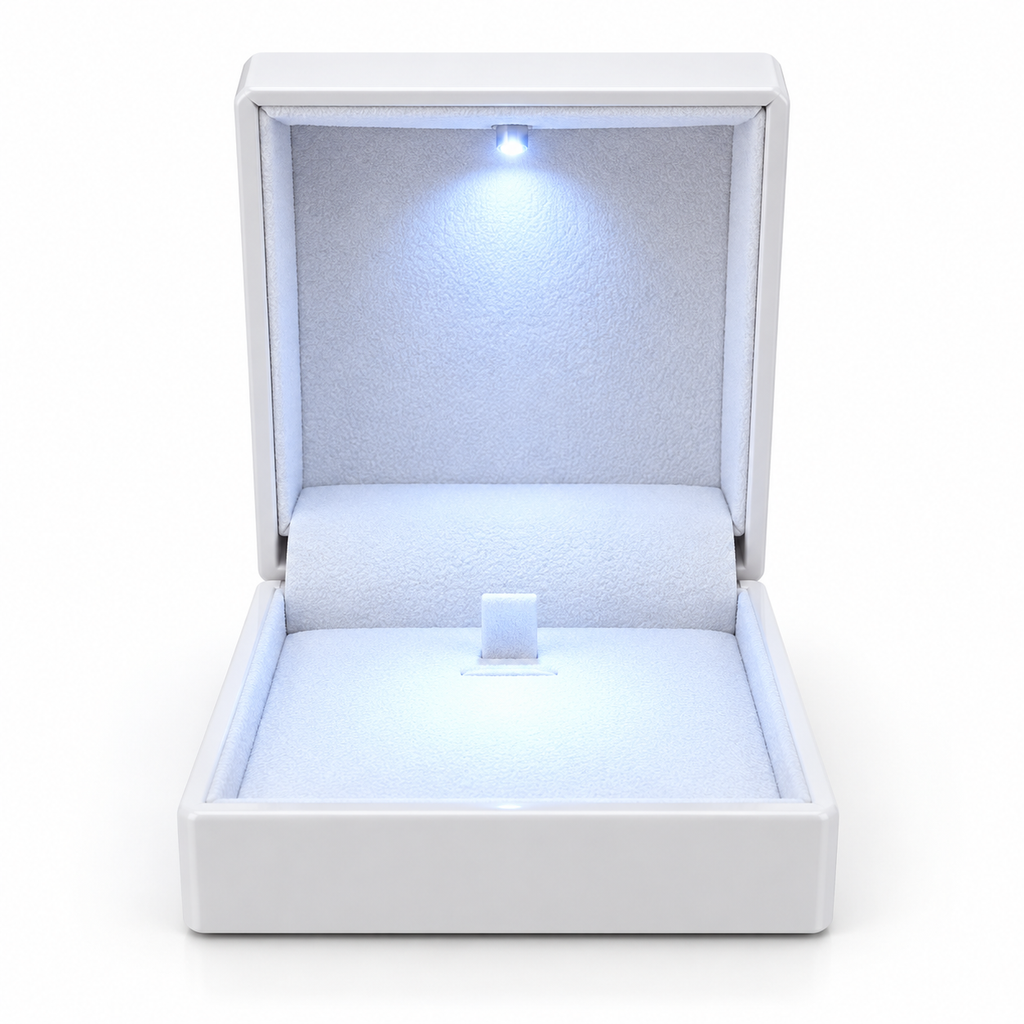 7AGAT Shopping open LED jewelry gift box with soft inner lining