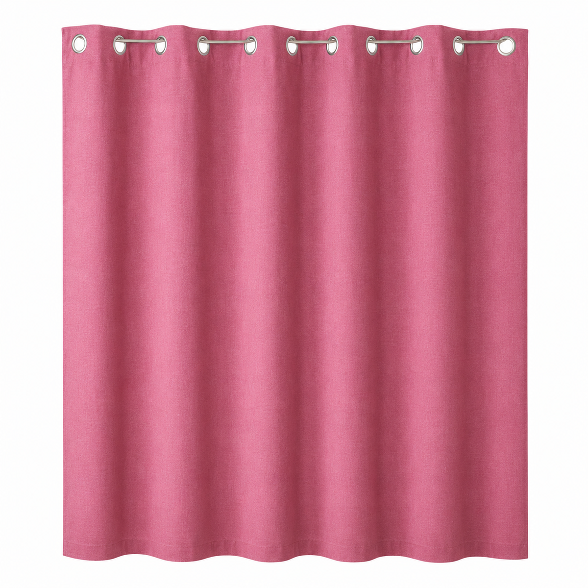 Pink 7AGAT window curtain with metal grommet top for bedroom or living room, measuring 140x140 cm, front view.