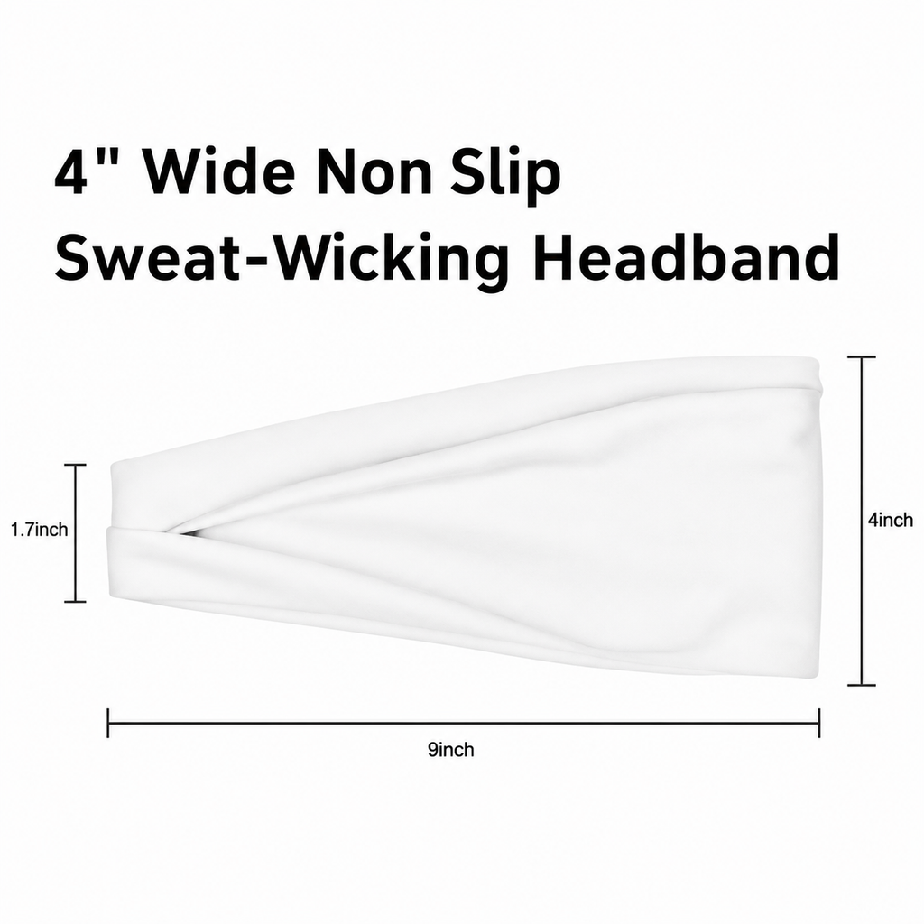 7AGAT SHOPPING wide non-slip cotton headband dimensions for women and men
