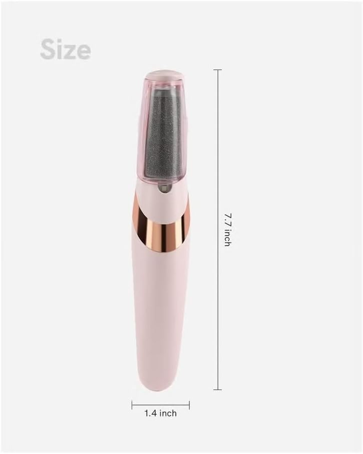 7AGAT USB rechargeable electric foot file with dual speeds for heel callus removal, compact skin care tool for smooth feet.