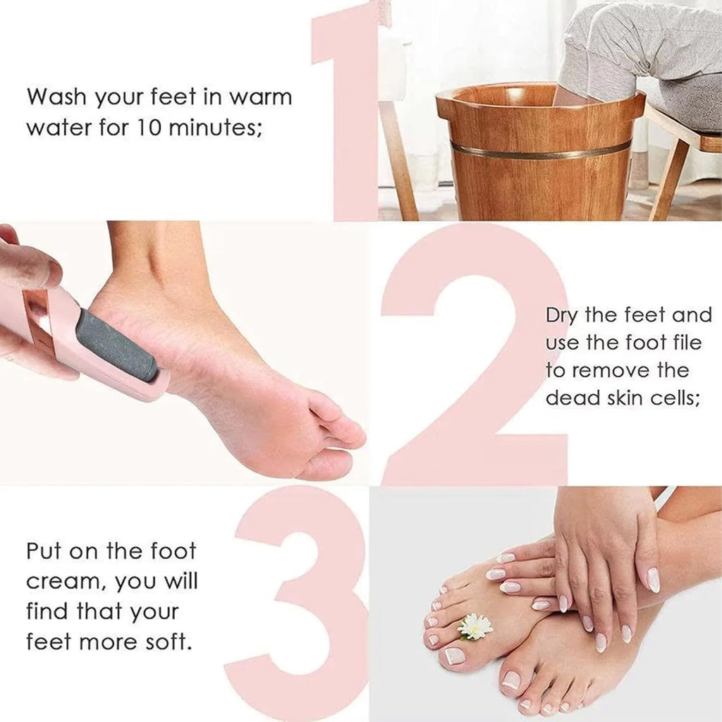 7AGAT electric foot file with USB charging, dual speed settings for callus removal, portable skin care tool for smooth heels.
