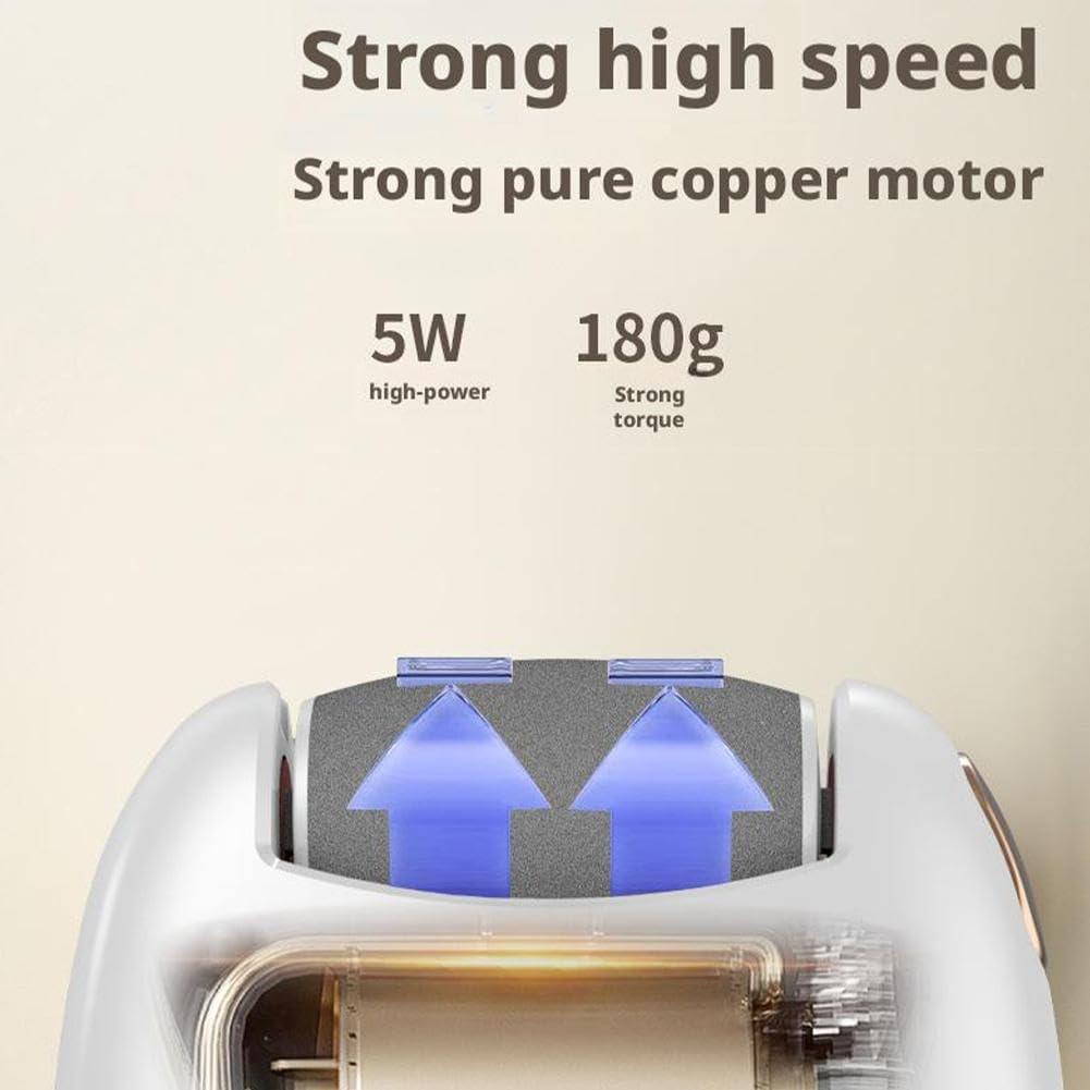 7AGAT USB rechargeable electric foot file with LED light, high-speed callus remover for smooth feet skin care.