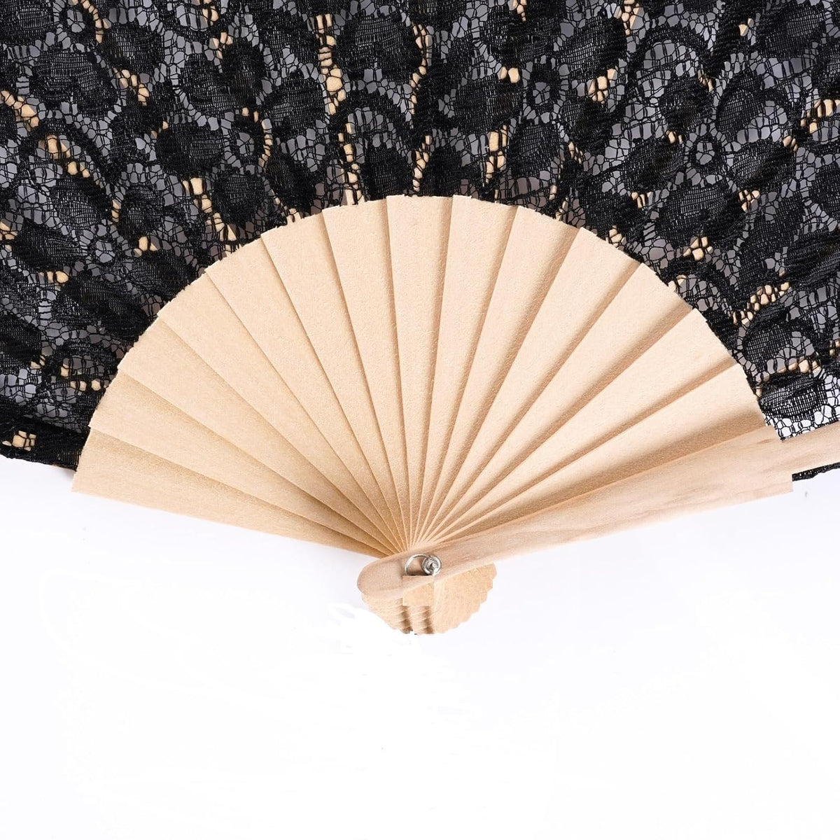 7AGAT bamboo silk handheld fan with floral design, ideal for women’s wedding, dancing, and party decoration.