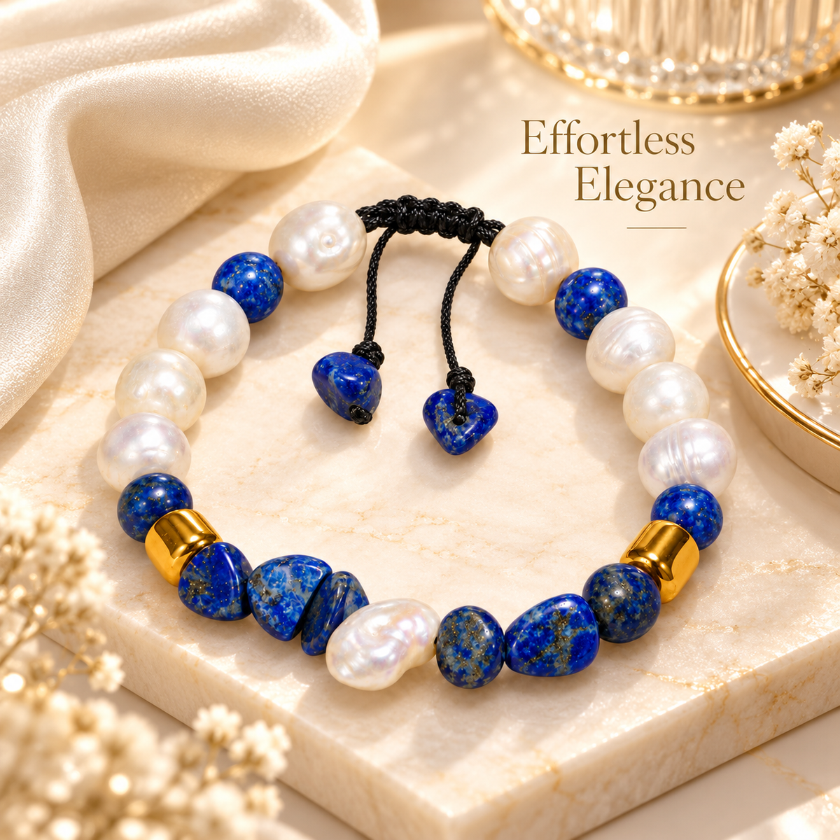 7agat_white_cultured_pearl_and_blue_lapis_lazuli_bracelet_in_a_champagne-toned_jewelry_lifestyle_setting