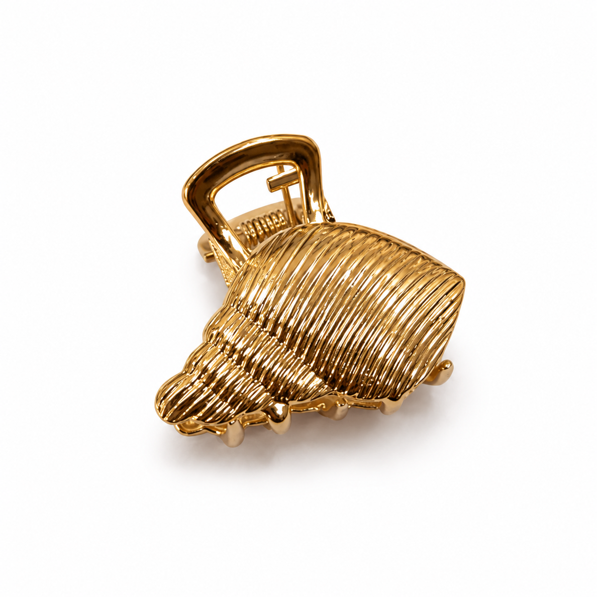 Set of 7AGAT metal gold-tone hair clips with sea-inspired shapes, suitable for women and girls, includes assorted claw and clip styles.