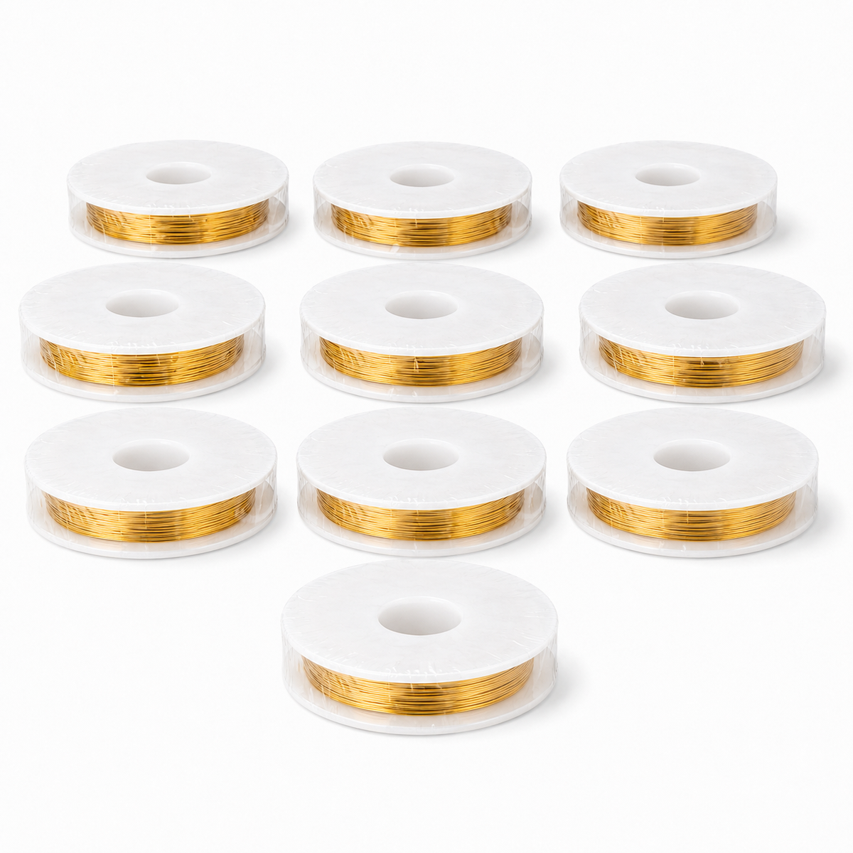 10 spools of copper beading wire for jewelry making, wrapping, and crafting from 7AGAT, perfect for DIY beading and bracelet projects.