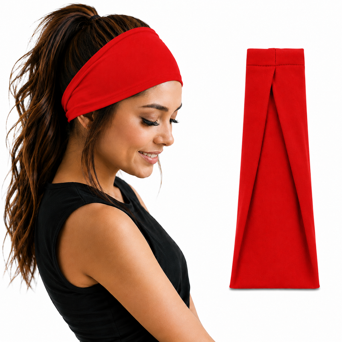 Wide cotton headbands for women and men by 7AGAT, made from 95% Egyptian cotton, non-slip, ideal for daily wear.