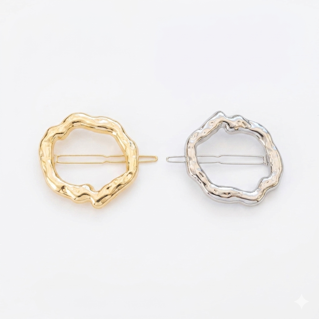Pair of 7AGAT metal hair barrette clips with claw design, ideal for women and girls for daily wear, parties, and special occasions.