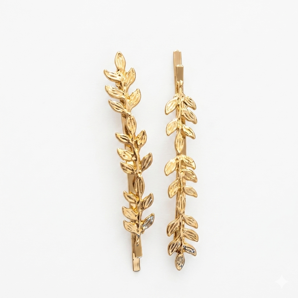 Pair of 7AGAT metal hair barrette clips for women and girls, elegant claws and clips for daily wear, parties, and special occasions