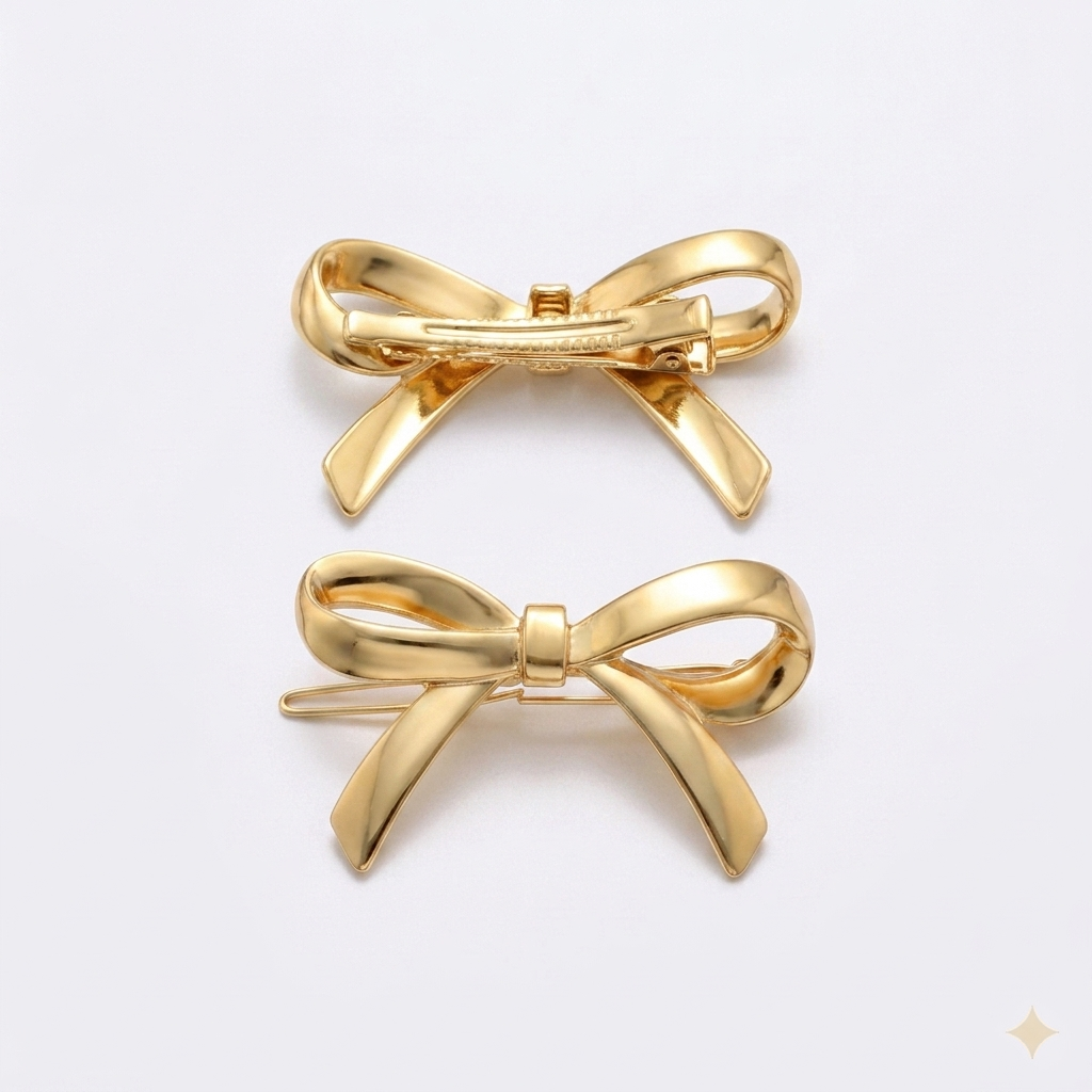 Set of two metal hair barrette clips by 7AGAT, elegant claws and clips for women and girls, suitable for daily wear and special occasions.