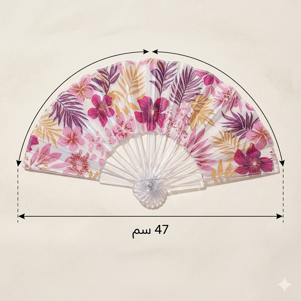 Clear acrylic folding hand fan by 7AGAT, lightweight, durable, perfect for weddings, parties, outdoor events, and daily use.