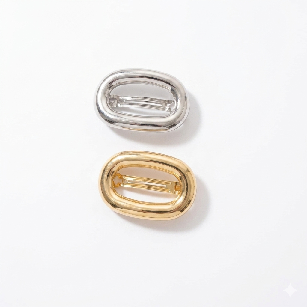 Two metal hair clip claws by 7AGAT, elegant hair accessories for women and girls, suitable for daily wear and special occasions.