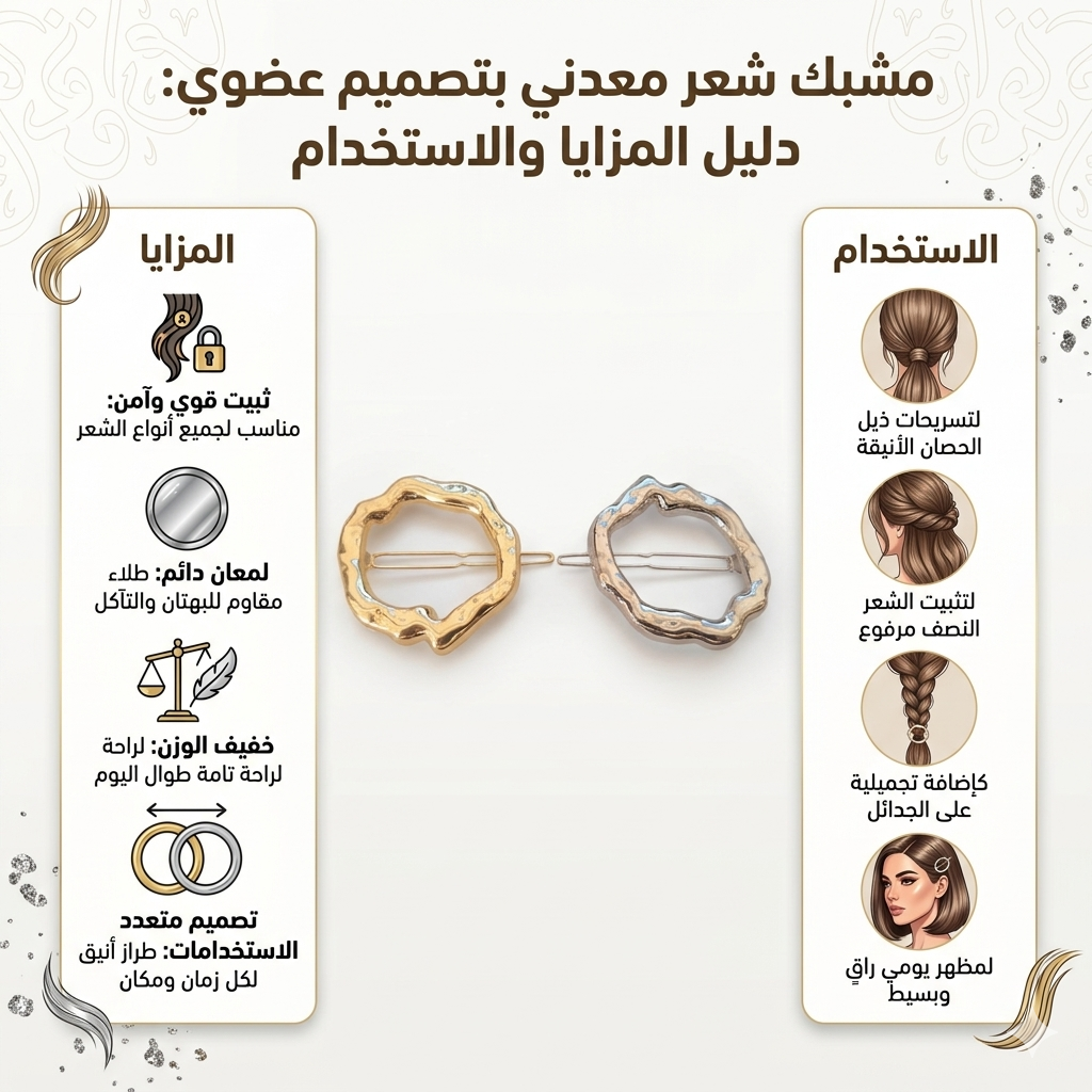 Two 7AGAT metal hair clip claws for women and girls, elegant hair accessories suitable for daily wear, parties, and special events.