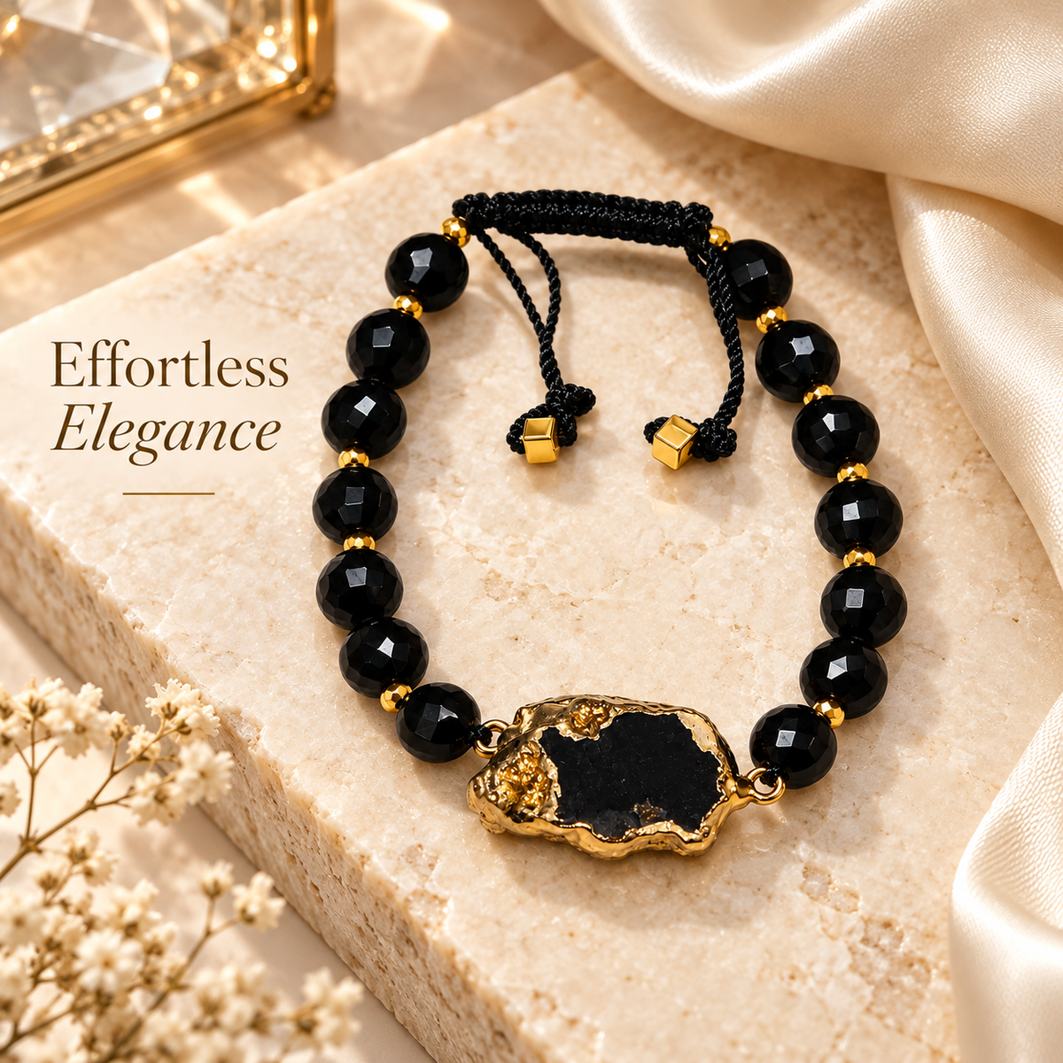 7agat faceted onyx bracelet.
