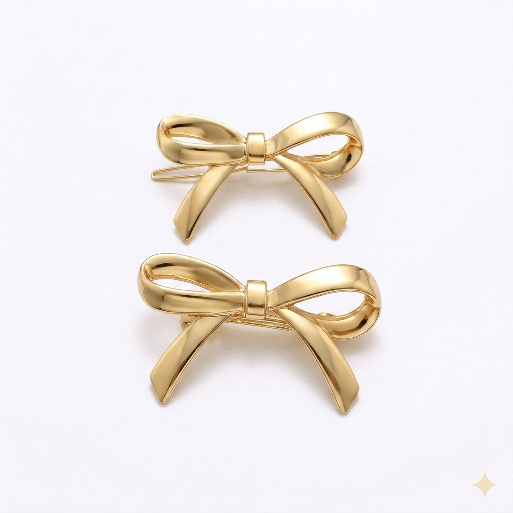 Pair of 7AGAT metal hair clips with claw design, elegant hair accessories for women and girls for daily wear and special occasions.