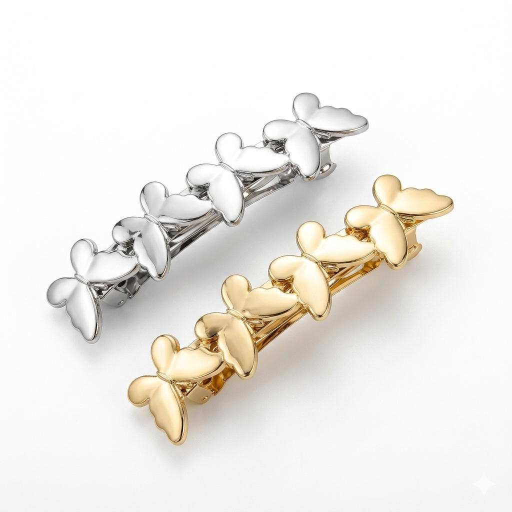 Two 7AGAT metal hair clip claws for women and girls, elegant hair accessories for daily wear, parties, and special occasions.
